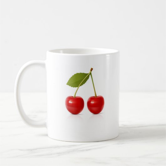 Rote Kirschen Kaffeetasse (Links)
