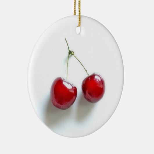 Rote Kirschen Keramikornament (Rechts)