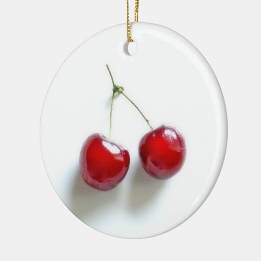 Rote Kirschen Keramikornament (Links)