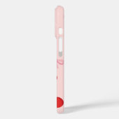 Rote Kirschen mit rosa Bow Coquette Hütte Chic Case-Mate iPhone Hülle (Rückseite / Links)
