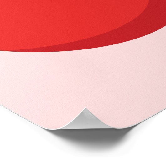 Rote Kirschen mit rosa Bow Coquette Hütte Chic Poster (Ecke)