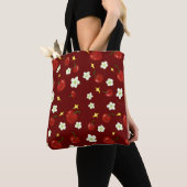 Rote Kirschen Muster Frucht Tasche (Von Nahem)