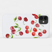 Rote Kirschen niedliche Aquarellfrucht Case-Mate iPhone Hülle (Rückseite (Horizontal))