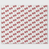 Rote Kirschen Obst Geburtstag Geschenkpapier (Flach)