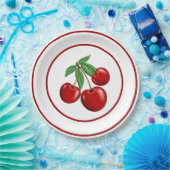 Rote Kirschen Papierplatten Pappteller (Party)