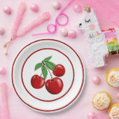 Rote Kirschen Papierplatten Pappteller (Party)