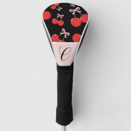 Rote Kirschen Pink Bow Coquette Hütte Chic Golf Headcover