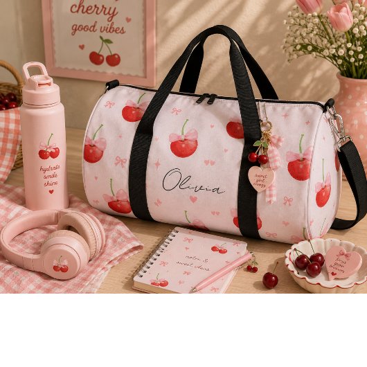 Rote Kirschen, süß Duffle Bag