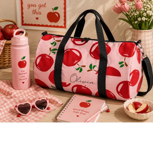 Rote Kirschen, süß Duffle Bag