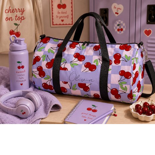 Rote Kirschen, süß Duffle Bag