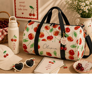 Rote Kirschen, süß Duffle Bag