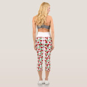 Rote Kirschen überall Capri Leggings (Rückseite)