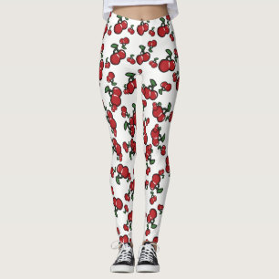 Rote Kirschen & Weiß (Jede Farbe) Süße Früchte Leggings