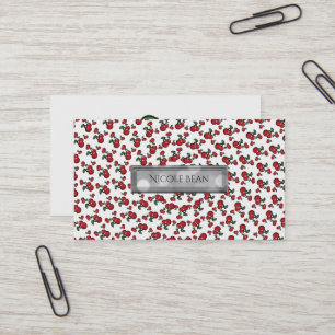 Rote Kirschen Weiße (Jede Farbe) Fruchtige Persona Visitenkarte