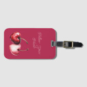 Rote Kirschenherzen Gepäckanhänger (Vorderseite (Horizontal))
