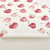 Rote Kirschenherzen Valentinstag Sherpadecke (3/4)