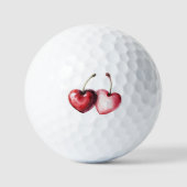 Rote Kirschherzen Golfball (Vorderseite)