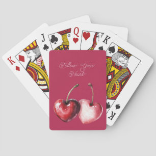 Rote Kirschherzen Spielkarten