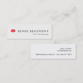 Rote Kissenlippen Einfache Weiße Haare und Schönhe Mini Visitenkarte (Vorne/Hinten)