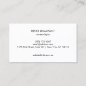 Rote Kissenlippen Hellrosa Makeup Artist Visitenkarte (Rückseite)