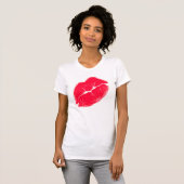Rote Kissy Lippen T-Shirt (Vorne ganz)