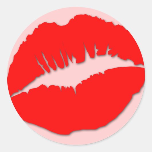 Rote Kissy Lips Sticker (Vorderseite)