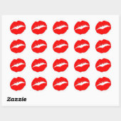 Rote Kissy Lips Sticker (Blatt)