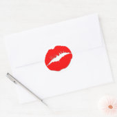 Rote Kissy Lips Sticker (Umschlag)