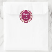 Rote Klasse Uni-Abschluss Geschenk Tag Runder Aufkleber (Tasche)