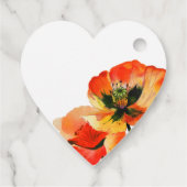 Rote klassische Mohnhochzeit der Blume Poppy Geschenkanhänger (Rückseite)