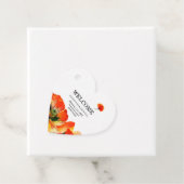 Rote klassische Mohnhochzeit der Blume Poppy Geschenkanhänger (Beispiel)