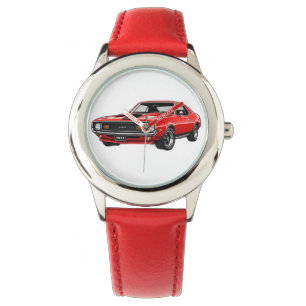 Rote klassische Muscle-Car-Uhr Armbanduhr