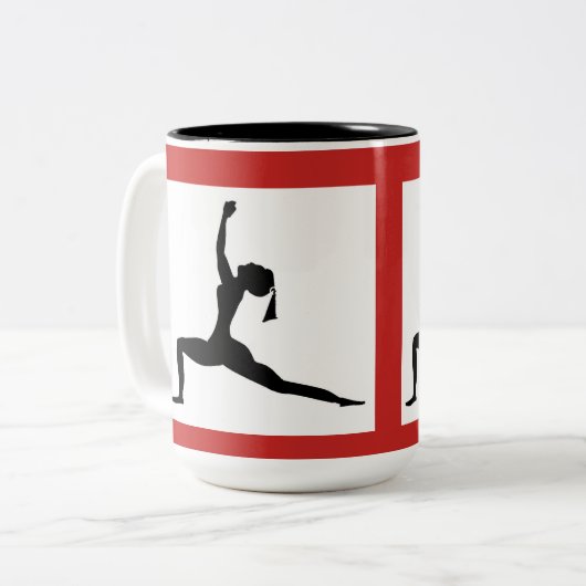 Rote klassische Tasse/Farbwahl / Kaffeecup (15 OZ) Zweifarbige Tasse (Vorderseite Links)