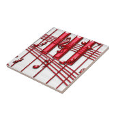 Rote Klavier-Tastatur-Keramik-Foto-Fliese Fliese (Seite)