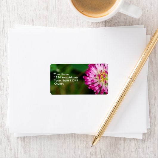 Rote Klee Adressaufkleber (Insitu)