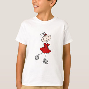 Rote Kleid Figur Eisläufer T-Shirts und Geschenke