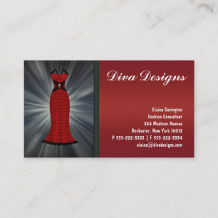 Rote Kleid Visitenkarten Visitenkarte