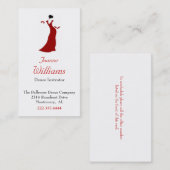 Rote KleiderStandardtanz-Visitenkarte Visitenkarte (Vorne/Hinten)
