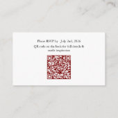 Rote Kleidung QR-Code-Beilage Karte (Rückseite)