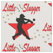 ROTE KLEINE LÖSCHER-SOFTBALLMÄDCHENDESIGN STOFF (Nahaufnahme)