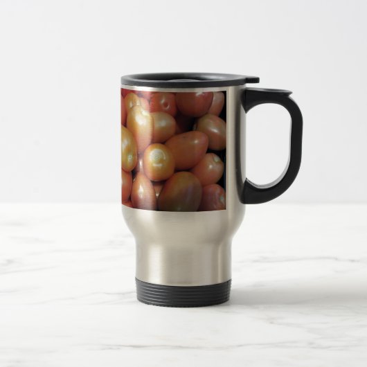 Rote kleine Tomaten Reisebecher (Rechts)