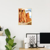 Rote Klippen Mew Mexico Poster (Heimbüro)