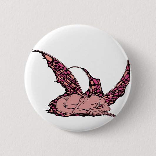 (Rote) Knöpfe SchlafensDragonette Button (Vorderseite)
