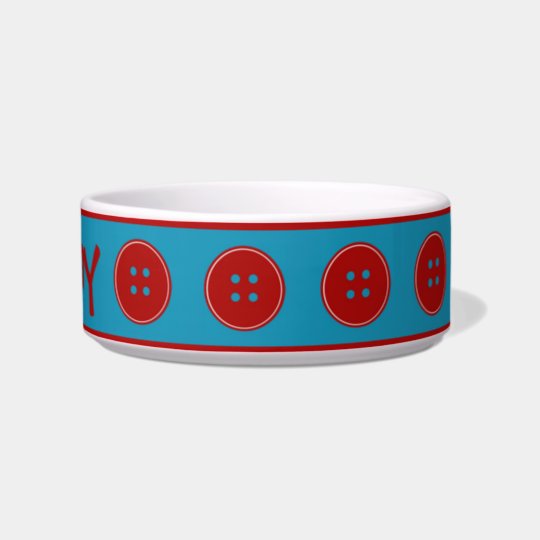 Rote Knopfe Uberall Personalisiert Napf Zazzle De