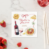 Rote Kokette Schleife Das ist Amore Serviette (Beispiel)