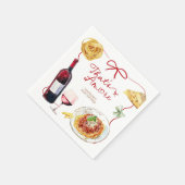 Rote Kokette Schleife Das ist Amore Serviette (Ecke)