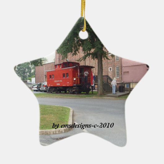 Rote Kombüse in der Litiz Penna Keramik Ornament (Hinten)