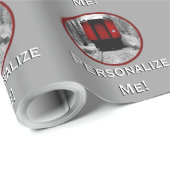 Rote Kombüsen-viktorianischer Dampf-Zug Geschenkpapier (Rolleneckpunkt)