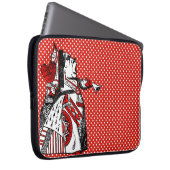 Rote Königin der Herzen Alice im Wunderland Polka  Laptopschutzhülle (Vorne Rechts)