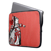 Rote Königin der Herzen Alice im Wunderland Polka  Laptopschutzhülle (Vorderseite Links)
